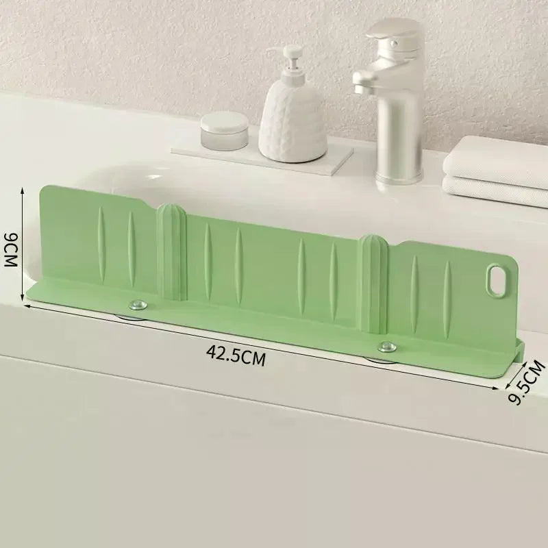 Silicone Sink Splash Guard With Waterproof And Splash-proof Design, Drain And Storage Tray For Dishwashing And Kitchenware