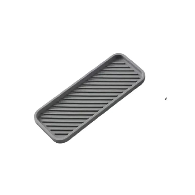 1 Silicone Sink Splash Guard And Soap Holder - Multifunctional Kitchen And Bathroom Accessory, Made Of Durable Plastic