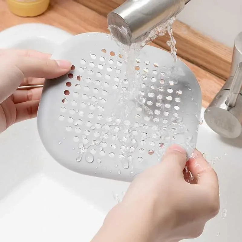 Silicone Shower Drain Hair Catcher Bathroom Sink Strainer Filter Cover Home Accessories