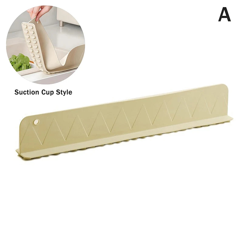 1PCS Silicone Sink Splash Guard With Suction Cup Sink Baffle Splash Guard Splash Protector For Kitchen Island And Bathroom