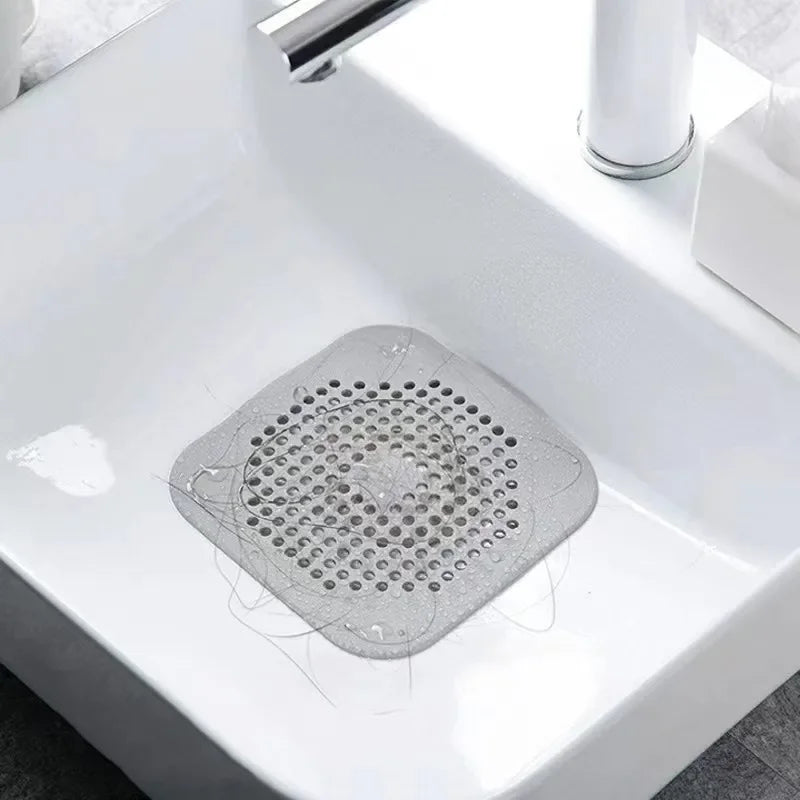 Silicone Shower Drain Hair Catcher Bathroom Sink Strainer Filter Cover Home Accessories
