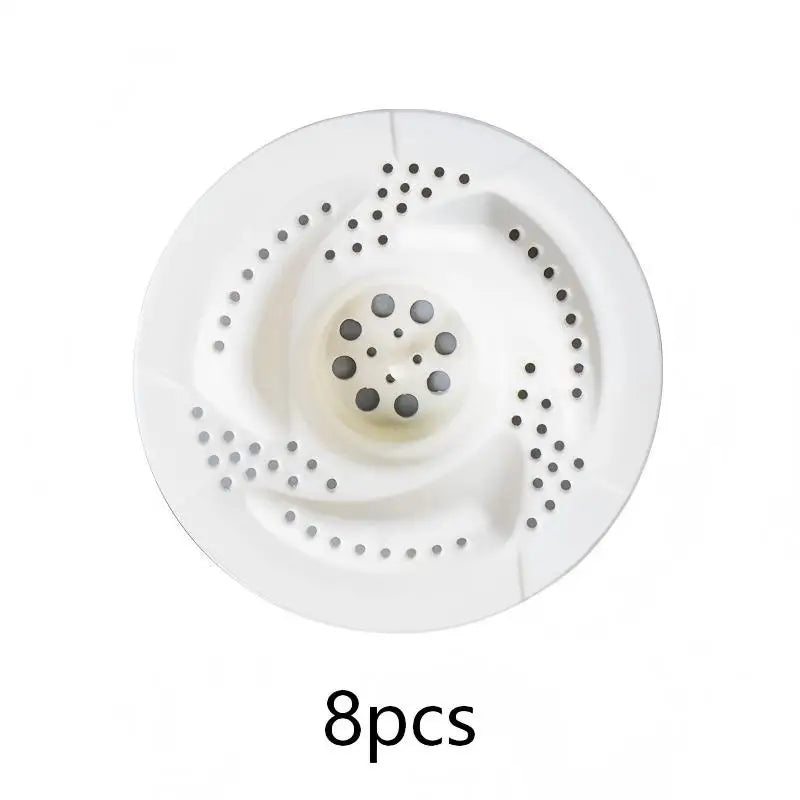1/3/8pcs Japanese Vortex Drain Hair Catcher: Rotating Filter for Bathroom Kitchen Sink, Anti-Bug Clog Preventer