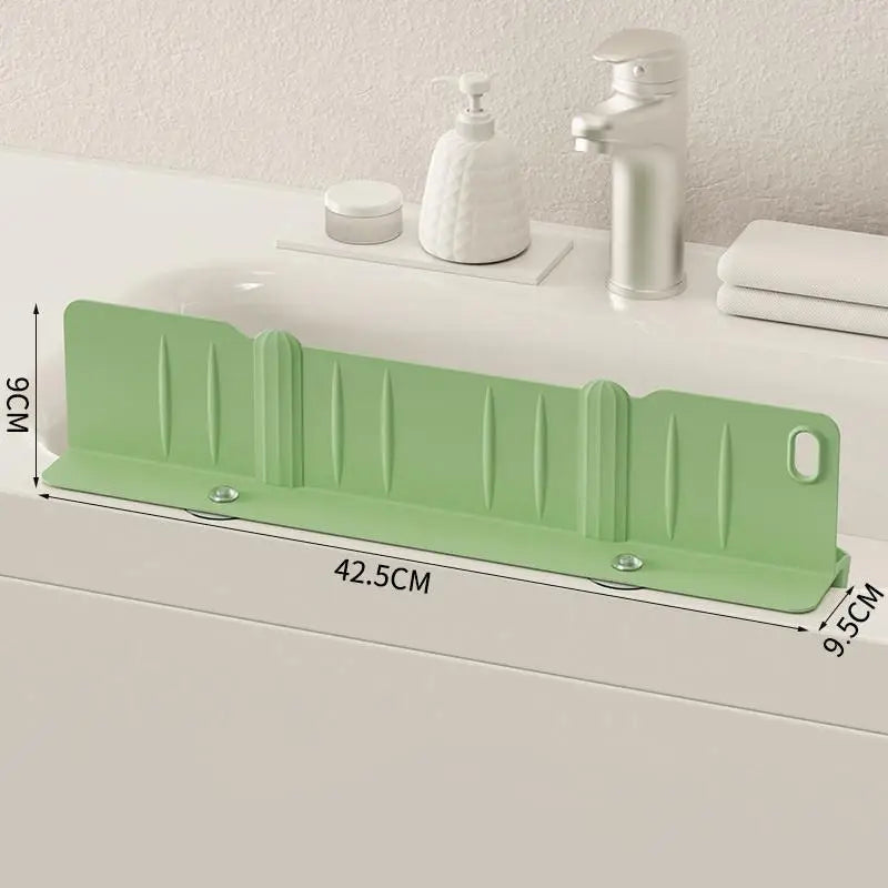 Silicone Sink Splash Guard With Waterproof And Splash-proof Design, Drain And Storage Tray For Dishwashing And Kitchenware