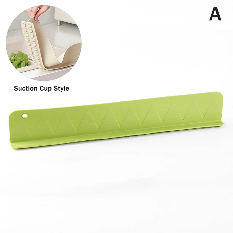 1PCS Silicone Sink Splash Guard With Suction Cup Sink Baffle Splash Guard Splash Protector For Kitchen Island And Bathroom