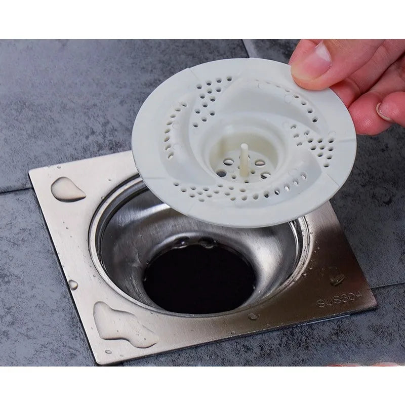 1/3/8pcs Japanese Vortex Drain Hair Catcher: Rotating Filter for Bathroom Kitchen Sink, Anti-Bug Clog Preventer
