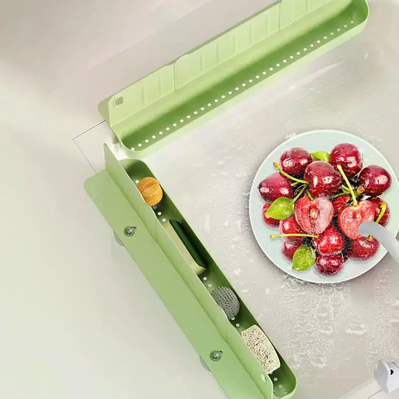 Silicone Sink Splash Guard With Waterproof And Splash-proof Design, Drain And Storage Tray For Dishwashing And Kitchenware