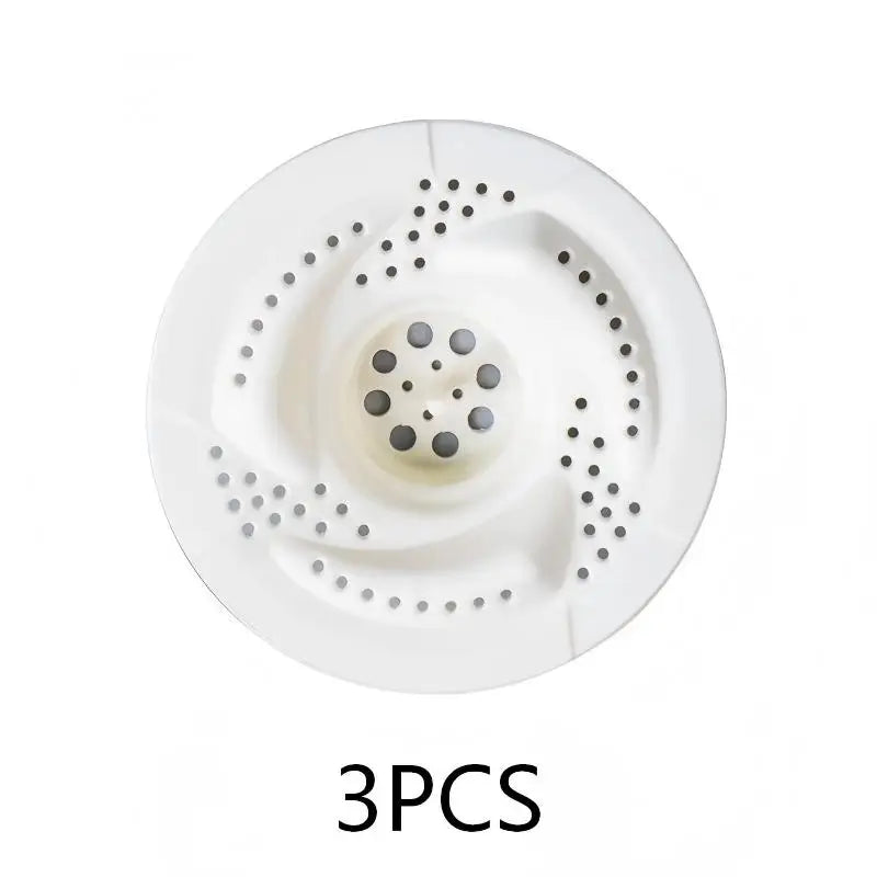 1/3/8pcs Japanese Vortex Drain Hair Catcher: Rotating Filter for Bathroom Kitchen Sink, Anti-Bug Clog Preventer