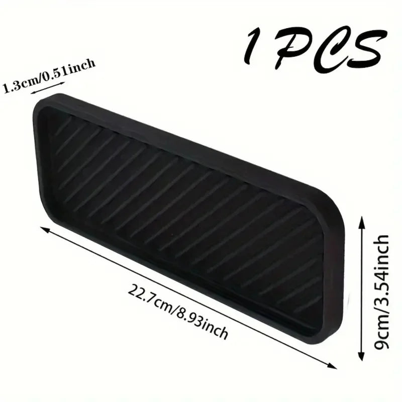 1 Silicone Sink Splash Guard And Soap Holder - Multifunctional Kitchen And Bathroom Accessory, Made Of Durable Plastic