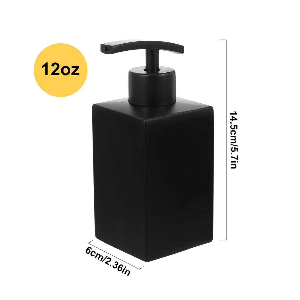 Matte Black 304 Stainless Steel Soap Dispenser Square Design Soap Dispenser Liquid Soap Dispenser for Bathroom